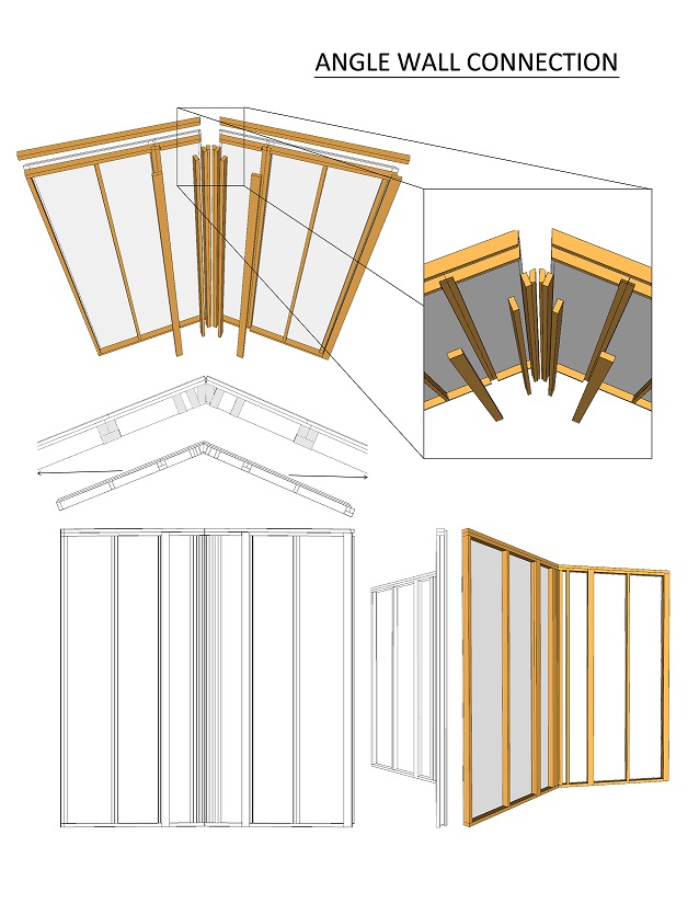 Permit drawing for the studio angle wall